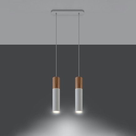 Pendel lampa PABLO 2 vit