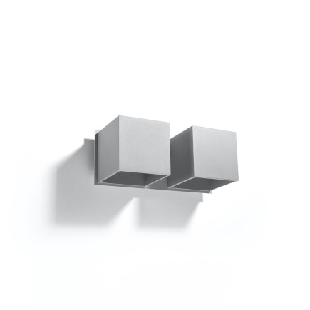 Vägglampa QUAD 2 grå