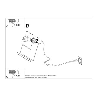 Bordslampa INCLINE svart