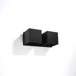 Vägglampa QUAD 2 svart