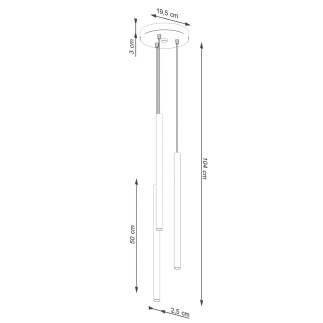 Taklampa PASTELO 3P beige