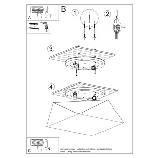 Taklampa HEXA 35 silver