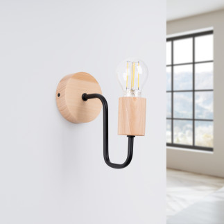 Vägglampa TIMBO svart