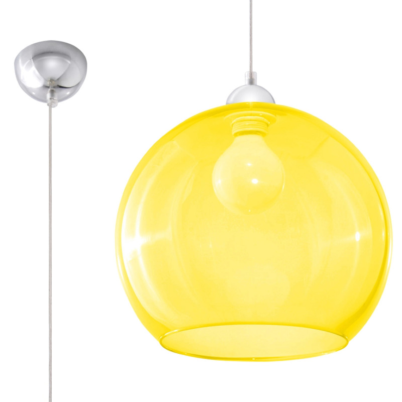 Pendel lampa BALL gul