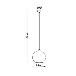Pendel lampa BALL gul