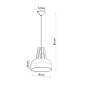 Pendel lampa CASCO svart/vit