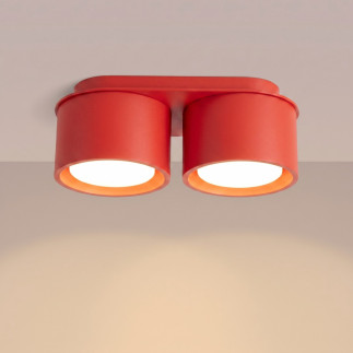 Taklampa MODO 2 röd Gx53