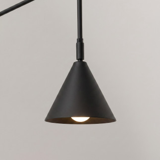 Vägglampa NOX 1 svart med strömbrytare
