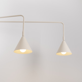 Vägglampa NOX 2 beige med strömbrytare