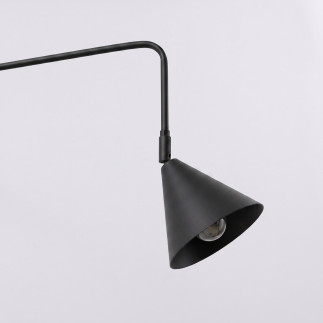 Vägglampa NOX 1 svart med strömbrytare