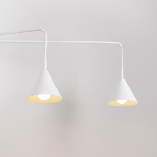 Vägglampa NOX 2 vit med strömbrytare