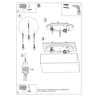 Taklampa HORUS 55 svart
