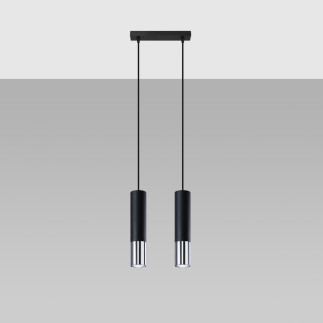 Pendel lampa LOOPEZ 2 svart/krom