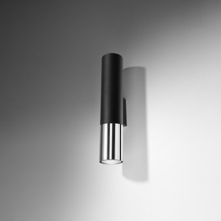 Vägglampa LOOPEZ svart/krom