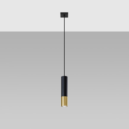 Pendel lampa LOOPEZ 1 svart/guld