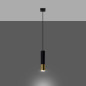 Pendel lampa LOOPEZ 1 svart/guld
