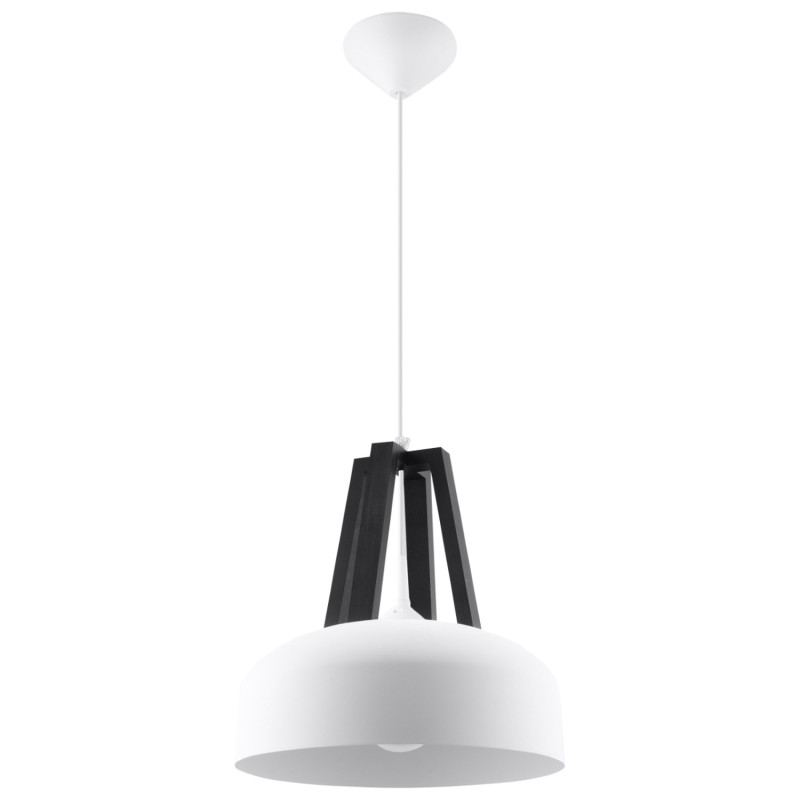 Pendel lampa CASCO vit/svart