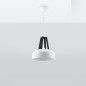 Pendel lampa CASCO vit/svart