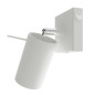 Vägglampa RING vit med strömbrytare Vägglampa RING vit med strömbrytare
