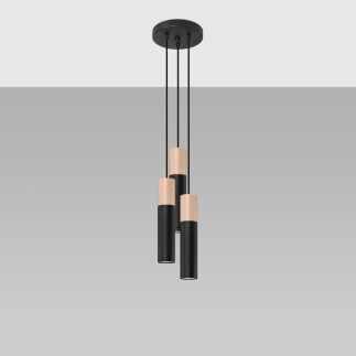Pendel lampa PABLO 3P svart