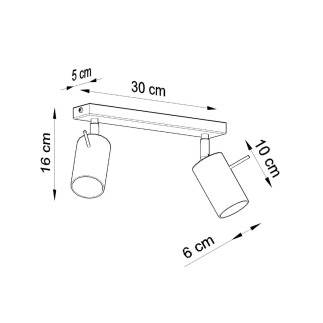 Taklampa RING 2 grå