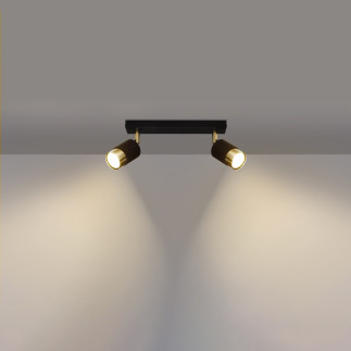 Taklampa NERO 2 svart/guld