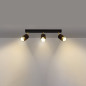 Taklampa NERO 3 svart/guld