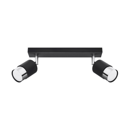 Taklampa NERO 2 svart/krom