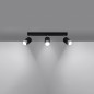 Taklampa NERO 3 svart/krom