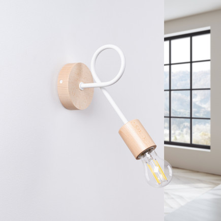 Vägglampa EMBER vit