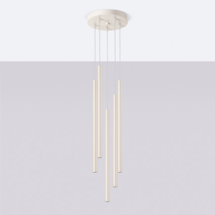 Taklampa PASTELO 5P beige