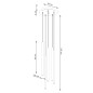 Taklampa PASTELO 5P beige