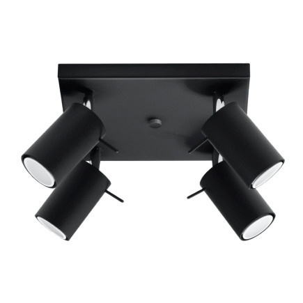 Taklampa RING 4 svart