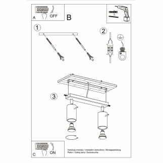 Taklampa RING 2 svart