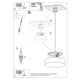 Pendel lampa ARENA 45 svart