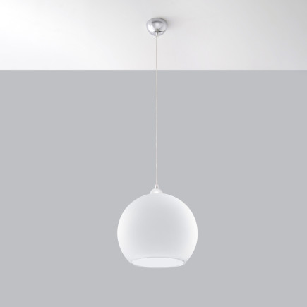 Pendel lampa BALL vit