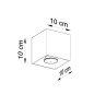 Taklampa QUAD 1 antracit