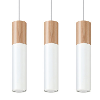 Pendel lampa PABLO 3 vit