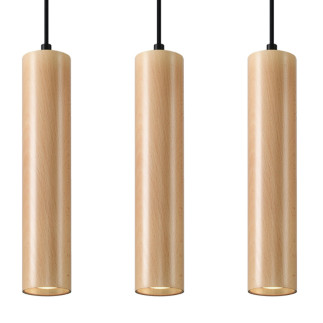 Hängande lampa LINO 3 trä