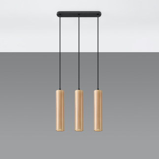 Hängande lampa LINO 3 trä