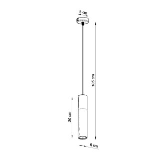 Pendel lampa BORGIO 1 vit