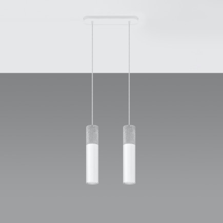 Pendel lampa BORGIO 2 vit
