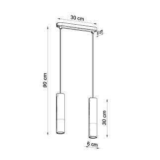 Pendel lampa BORGIO 2 svart