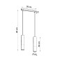 Pendel lampa BORGIO 2 svart