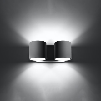Vägglampa ORBIS 2 grå
