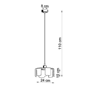 Pendel lampa TULIP svart