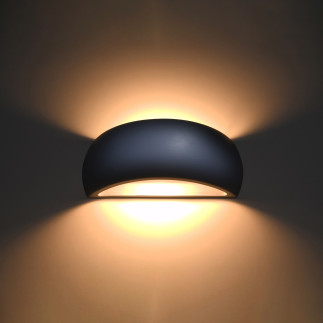 Vägglampa keramisk PONTIUS grå