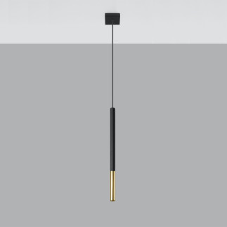Hängande lampa MOZAICA 1 svart/guld
