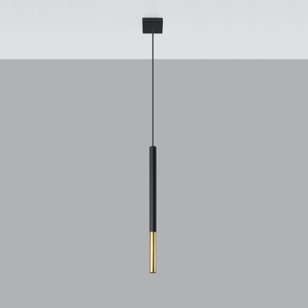 Hängande lampa MOZAICA 1 svart/guld