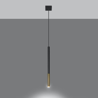 Hängande lampa MOZAICA 1 svart/guld